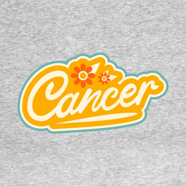 Retro Cancer Horoscope Sign // Vintage Cancer Zodiac Sign by SLAG_Creative